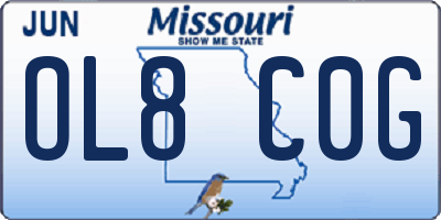 MO license plate OL8C0G