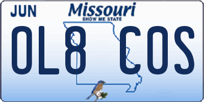 MO license plate OL8C0S