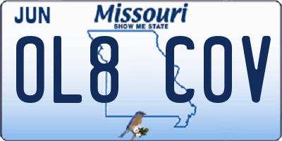 MO license plate OL8C0V