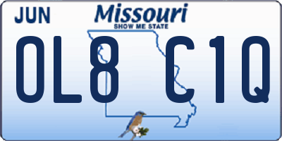MO license plate OL8C1Q