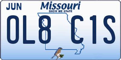 MO license plate OL8C1S