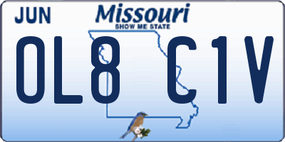 MO license plate OL8C1V