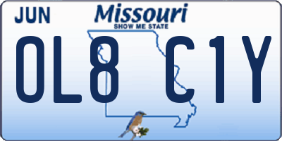 MO license plate OL8C1Y