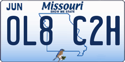 MO license plate OL8C2H