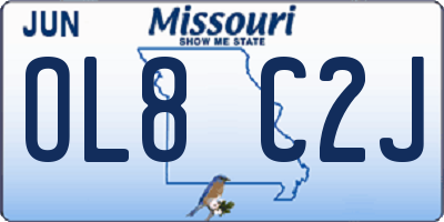 MO license plate OL8C2J