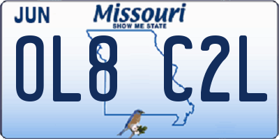 MO license plate OL8C2L