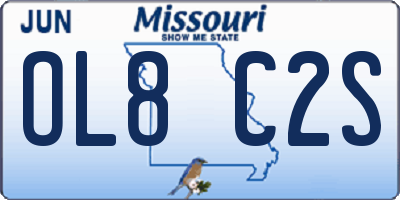 MO license plate OL8C2S