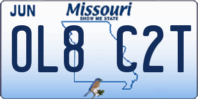 MO license plate OL8C2T