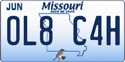 MO license plate OL8C4H