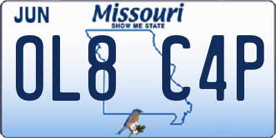 MO license plate OL8C4P