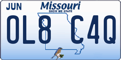 MO license plate OL8C4Q