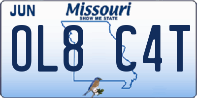 MO license plate OL8C4T