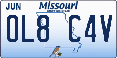 MO license plate OL8C4V