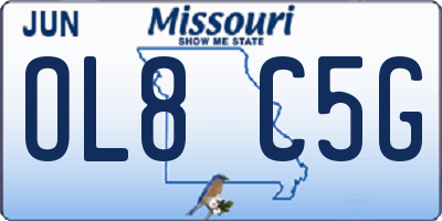 MO license plate OL8C5G