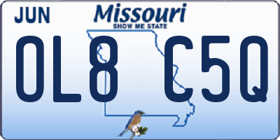 MO license plate OL8C5Q