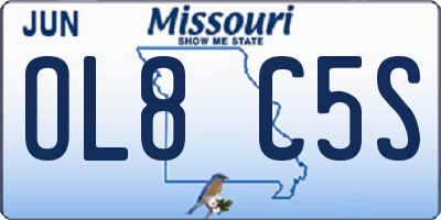 MO license plate OL8C5S