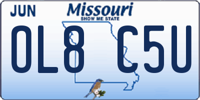 MO license plate OL8C5U