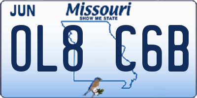 MO license plate OL8C6B