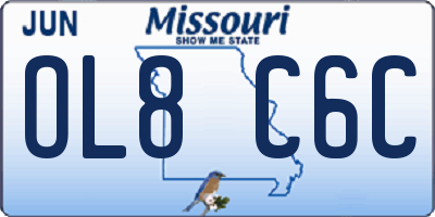 MO license plate OL8C6C