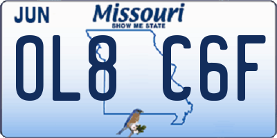MO license plate OL8C6F