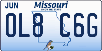 MO license plate OL8C6G