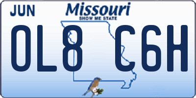 MO license plate OL8C6H