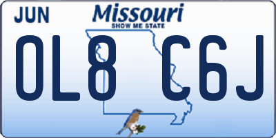 MO license plate OL8C6J