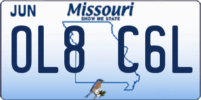 MO license plate OL8C6L