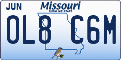 MO license plate OL8C6M
