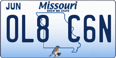 MO license plate OL8C6N