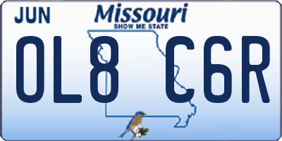 MO license plate OL8C6R