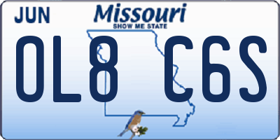 MO license plate OL8C6S