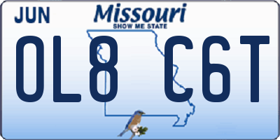 MO license plate OL8C6T