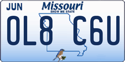 MO license plate OL8C6U