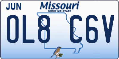 MO license plate OL8C6V