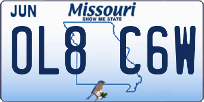 MO license plate OL8C6W