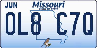 MO license plate OL8C7Q