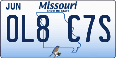MO license plate OL8C7S