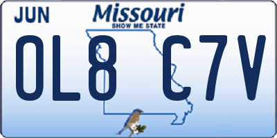 MO license plate OL8C7V
