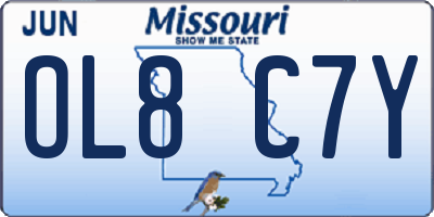 MO license plate OL8C7Y