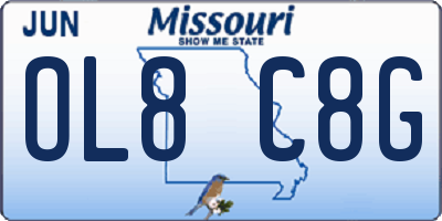 MO license plate OL8C8G