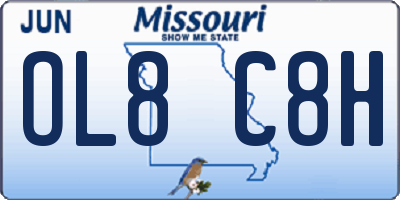 MO license plate OL8C8H