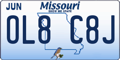 MO license plate OL8C8J