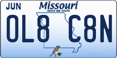 MO license plate OL8C8N