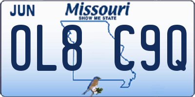 MO license plate OL8C9Q