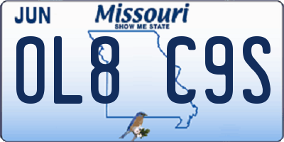 MO license plate OL8C9S