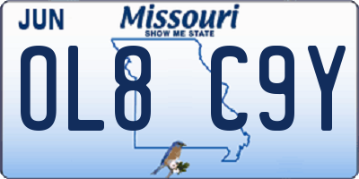 MO license plate OL8C9Y