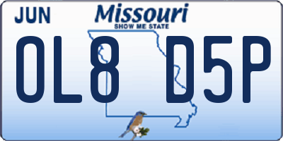 MO license plate OL8D5P