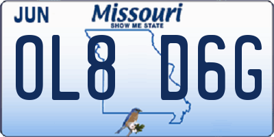 MO license plate OL8D6G
