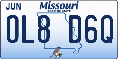 MO license plate OL8D6Q